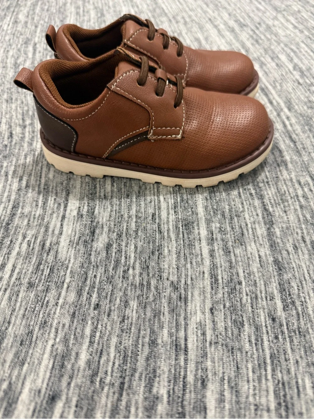 Classic Brown Toddler Leather Dress Shoes